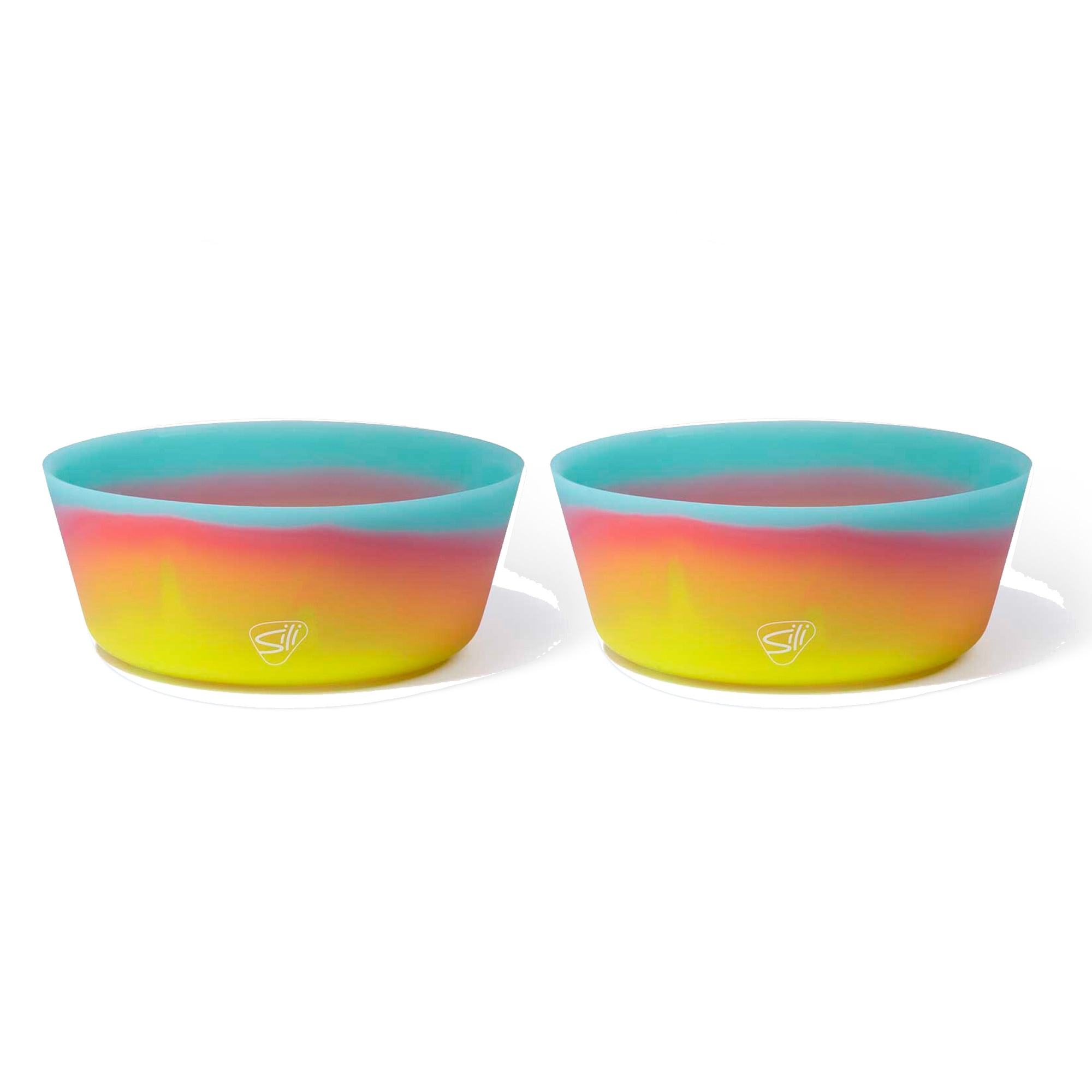 Silipint: Silicone 18oz Squeeze-A-Bowl, Set of 2 Aurora